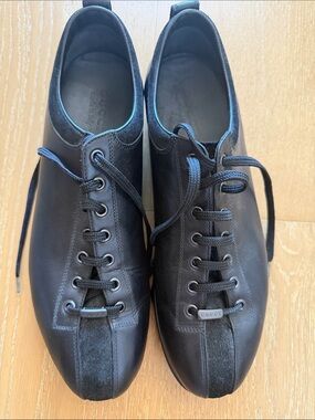 Gucci Black Leather & Suede Men’s Lace-Up Sneakers